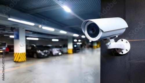 safety and monitoring in public garage. Generated image