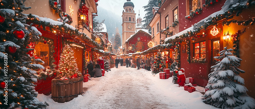Christmas Visiting Christmas Markets with Copy Space for Text or Images