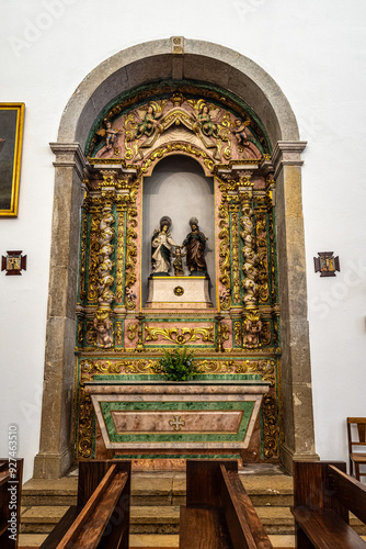 The interior of the Mother church of Sao Salvador in Sines, Portugal photo