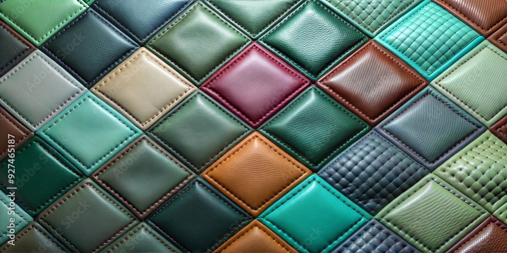 Leather cover with diamond pattern. Leather cover with diamond pattern.