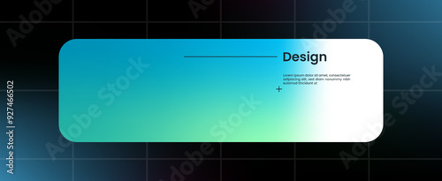 Modern design element in gradient color. Futuristic pop up interface.