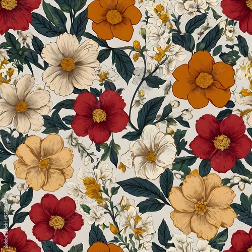 Flower fabric texture AOP Design. Flower Pattern design. Floral pattern. Floral seamless pattern.