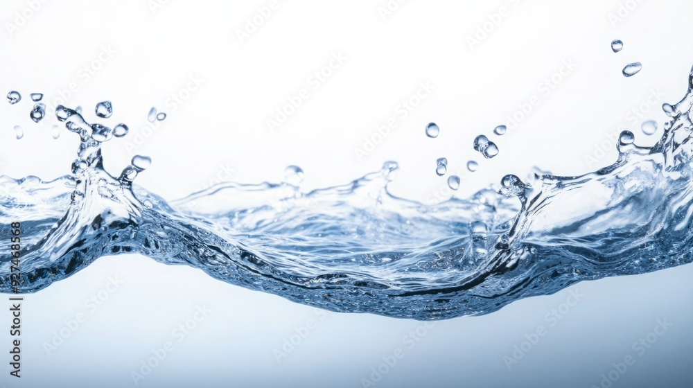 Super Realistic Water Photograph: High-Quality Background with Beautiful Clarity and Sufficient Copy Space