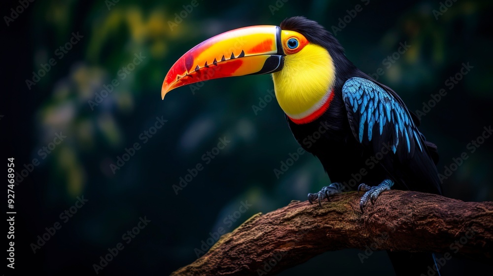 Obraz premium A photo of a colorful toucan
