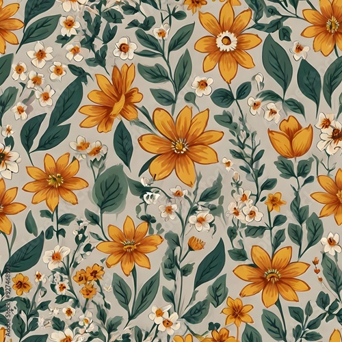 Wallpaper Mural Flower fabric texture AOP Design. Flower Pattern design. Floral pattern. Floral seamless pattern. Torontodigital.ca