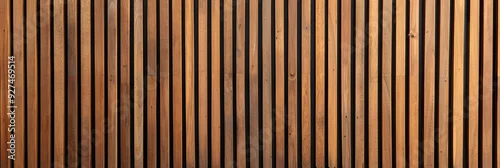 Panel kuchenny z motywem Wooden wall background with vertical slats, texture of natural wood paneling for interior design or backdrop. Wooden paneling wall. 
