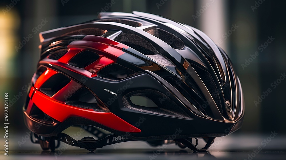 A photo of a cycling helmet A photo of a cycling helmet