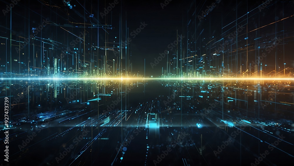 Fototapeta premium A futuristic, high-tech design showcasing Big Data technology.