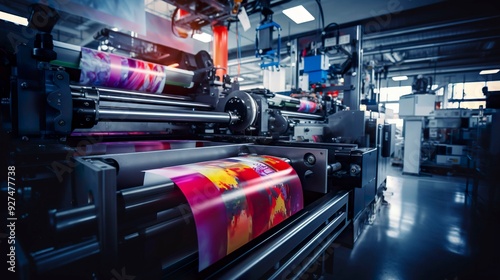 A photo of a flexographic printing press photo