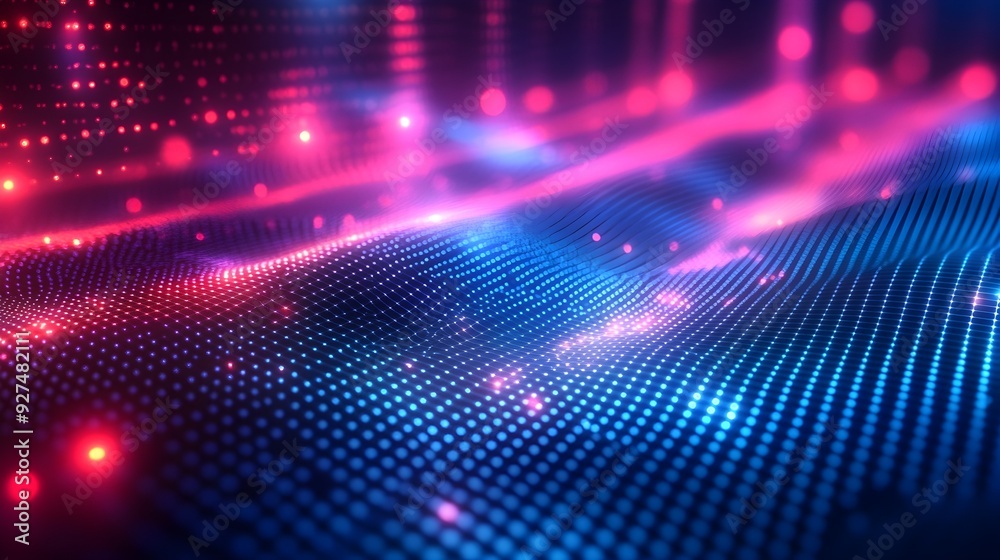 Abstract Blue and Red Glowing Grid Background Abstract Blue and Red Glowing Grid Background
