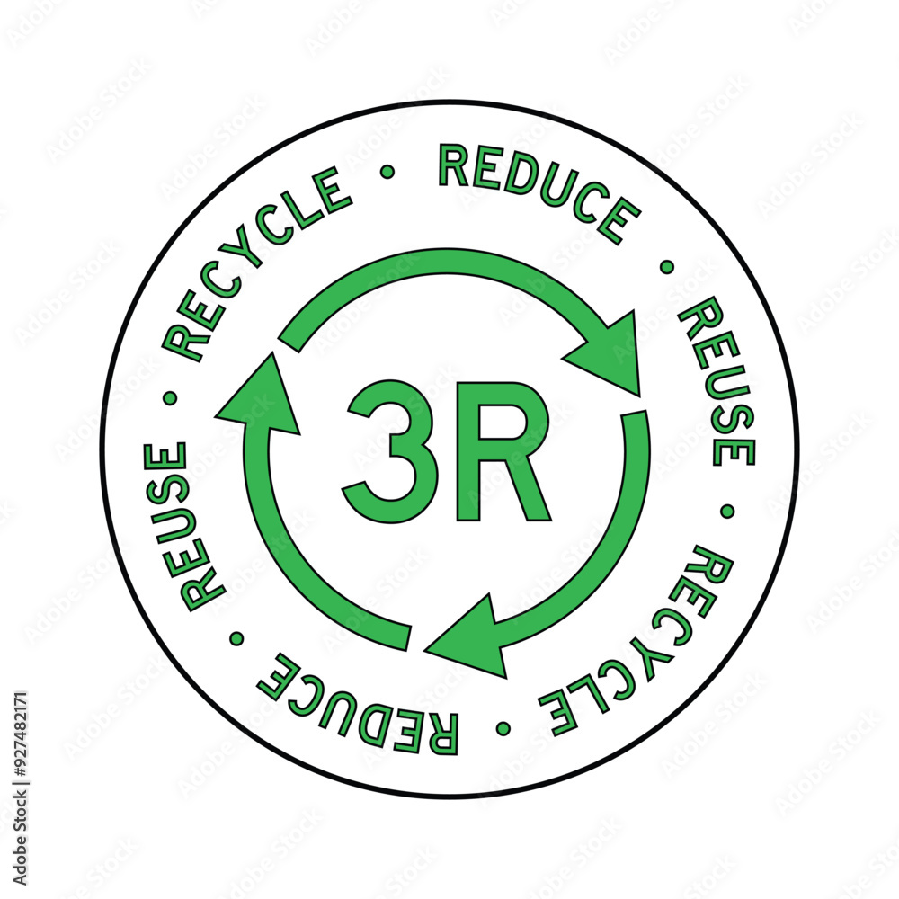 Vector 3R Reduce Reuse Recycle Sign Symbol Vector 3R Reduce Reuse Recycle Sign Symbol
