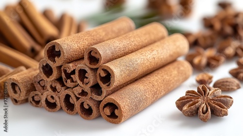 Cinnamon sticks and star anise create a cozy, aromatic kitchen atmosphere