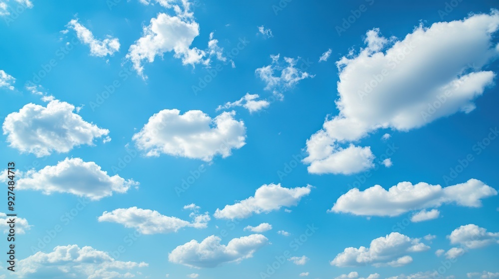 Serene Sky with Scattered Clouds on a Clear Day Serene Sky with Scattered Clouds on a Clear Day