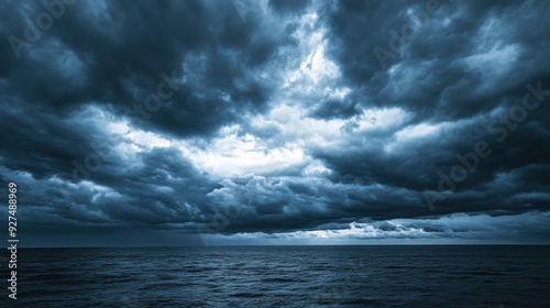Ominous Dark Clouds Looming on the Horizon - Moody Atmospheric Weather Background