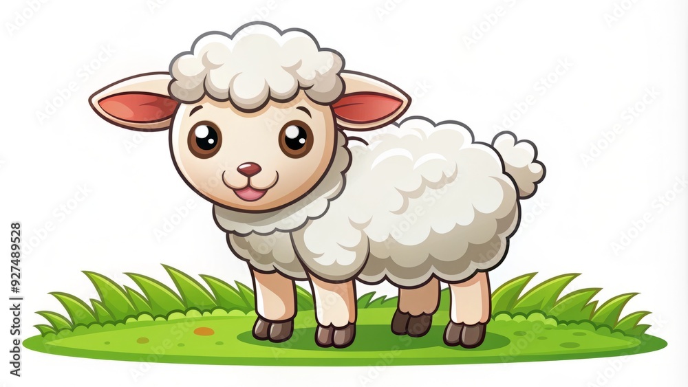 Obraz premium cartoon+lamb+logo
