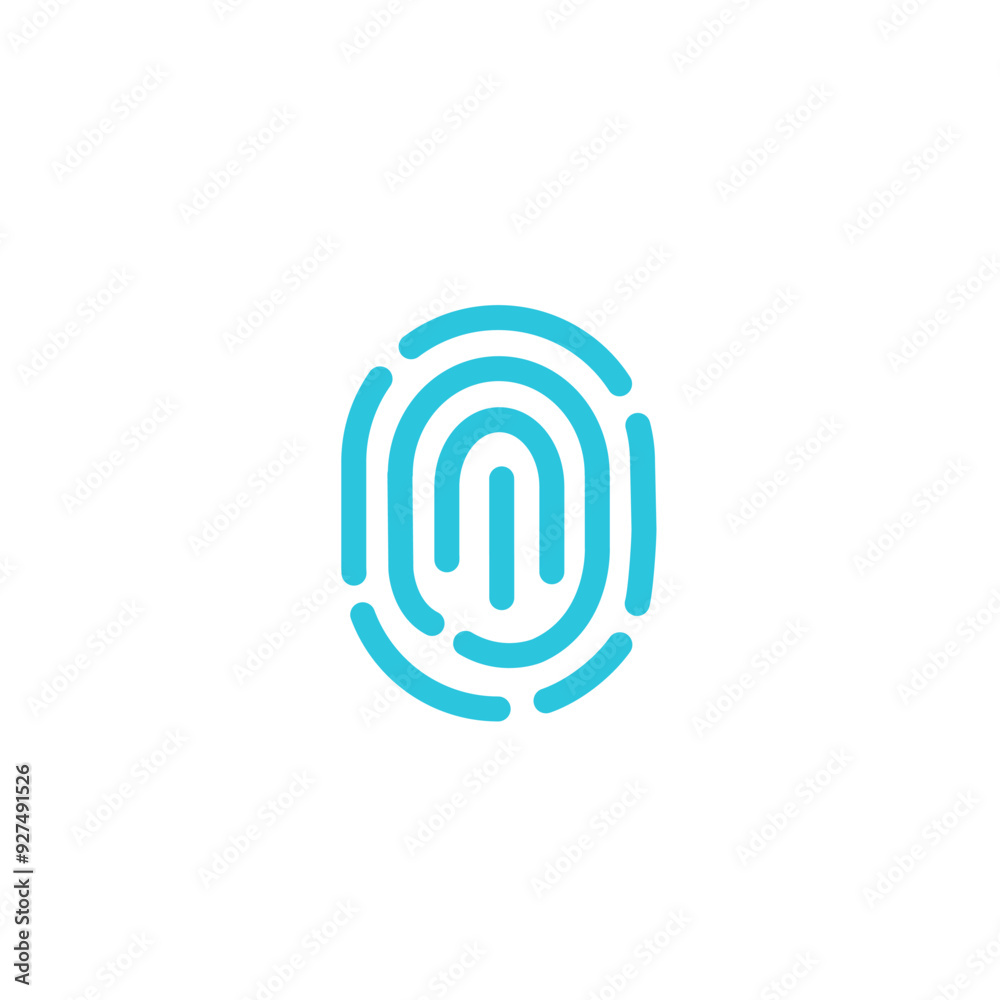 Uniqueness, fingerprint icon. Isolated on white background. From blue icon set. Uniqueness, fingerprint icon. Isolated on white background. From blue icon set.