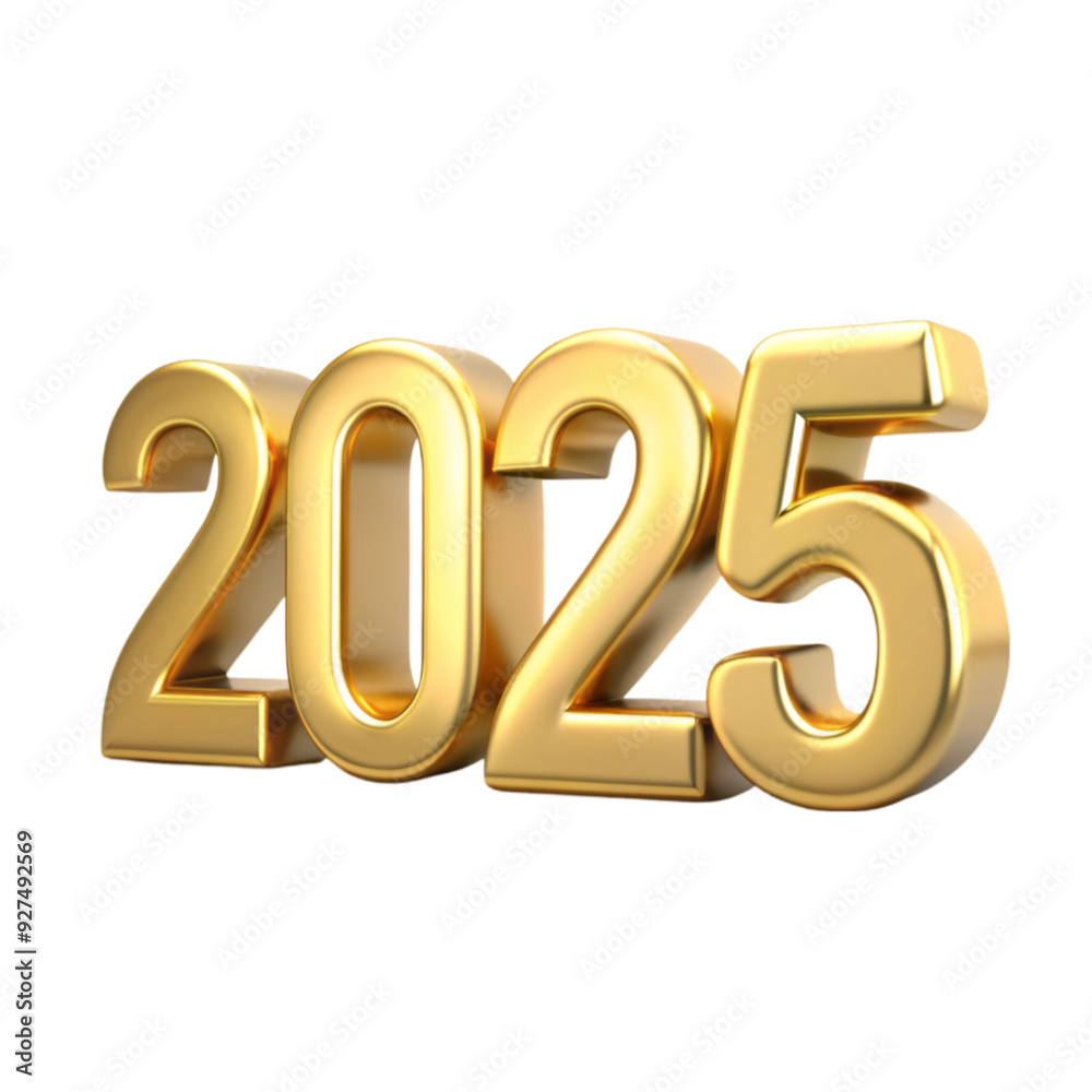 A gold number 2025 A gold number 2025