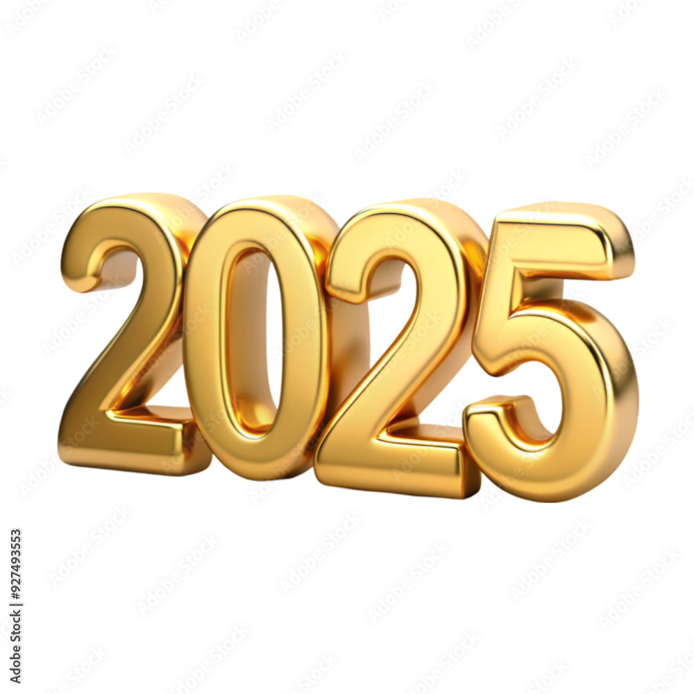 A gold number 2025 A gold number 2025