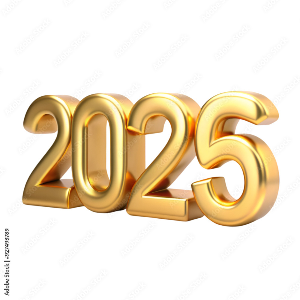 A gold number 2025 A gold number 2025