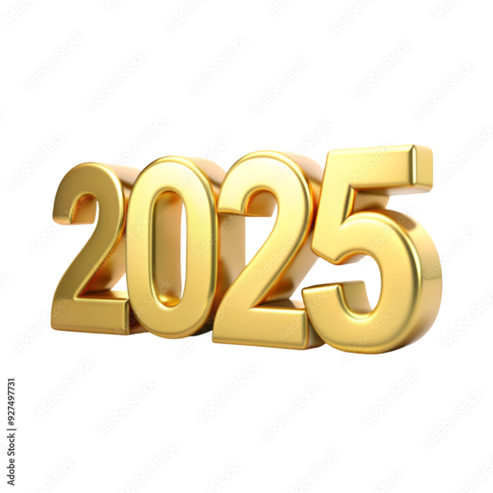 A gold number 2025 A gold number 2025