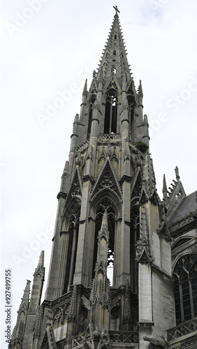 Une tour de l'Abbatiale Saint-Ouen de Rouen. 