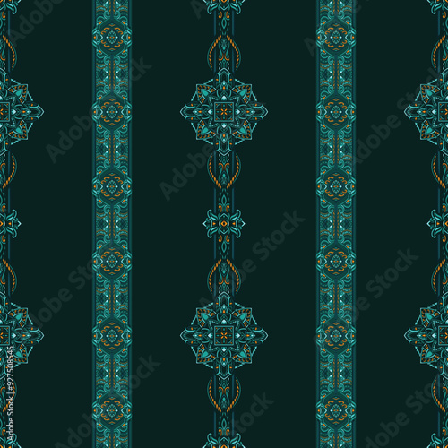 seamless pattern, ikan, indian pattern,detailed, vintage geometric floral seamless pattern, batik, geometric, tribal, print, vector