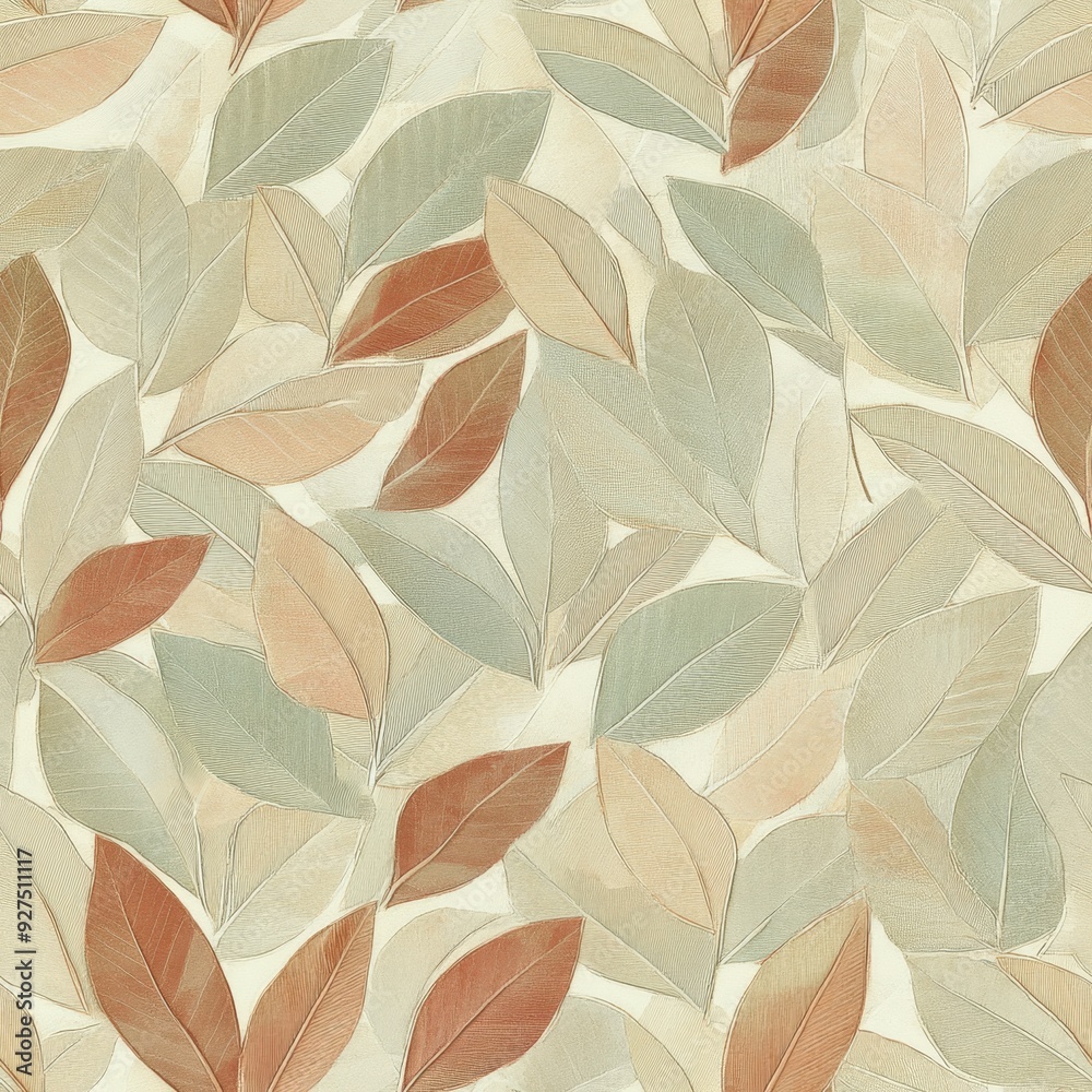 Autumn-Inspired Leaf Pattern Seamless Background for Elegant Designs Autumn-Inspired Leaf Pattern Seamless Background for Elegant Designs
