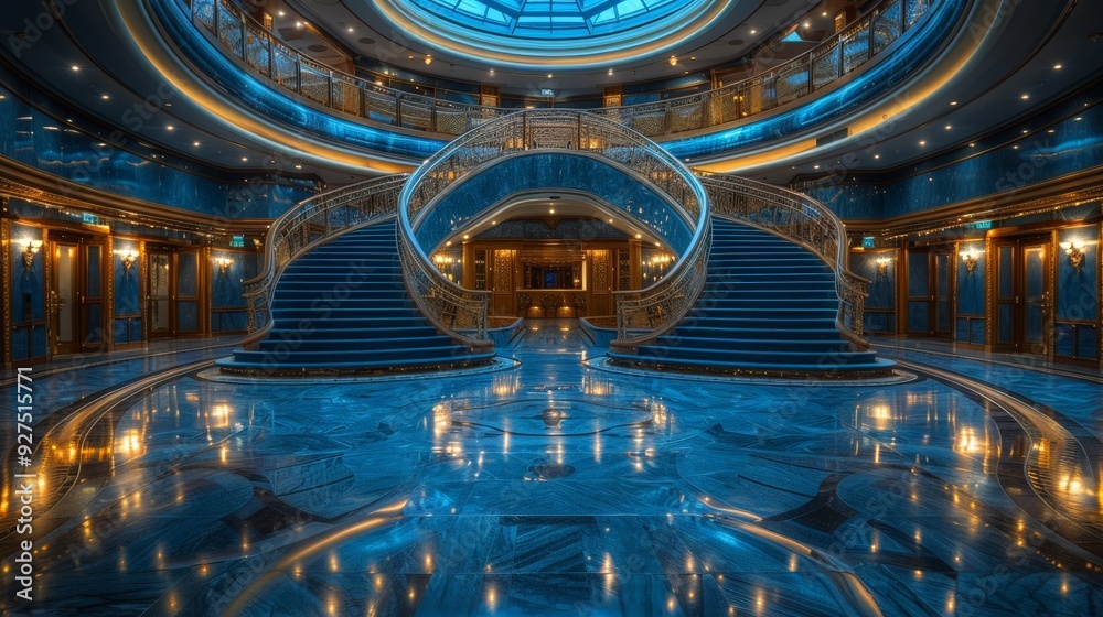 Obraz premium The entrance of a cruise ship.