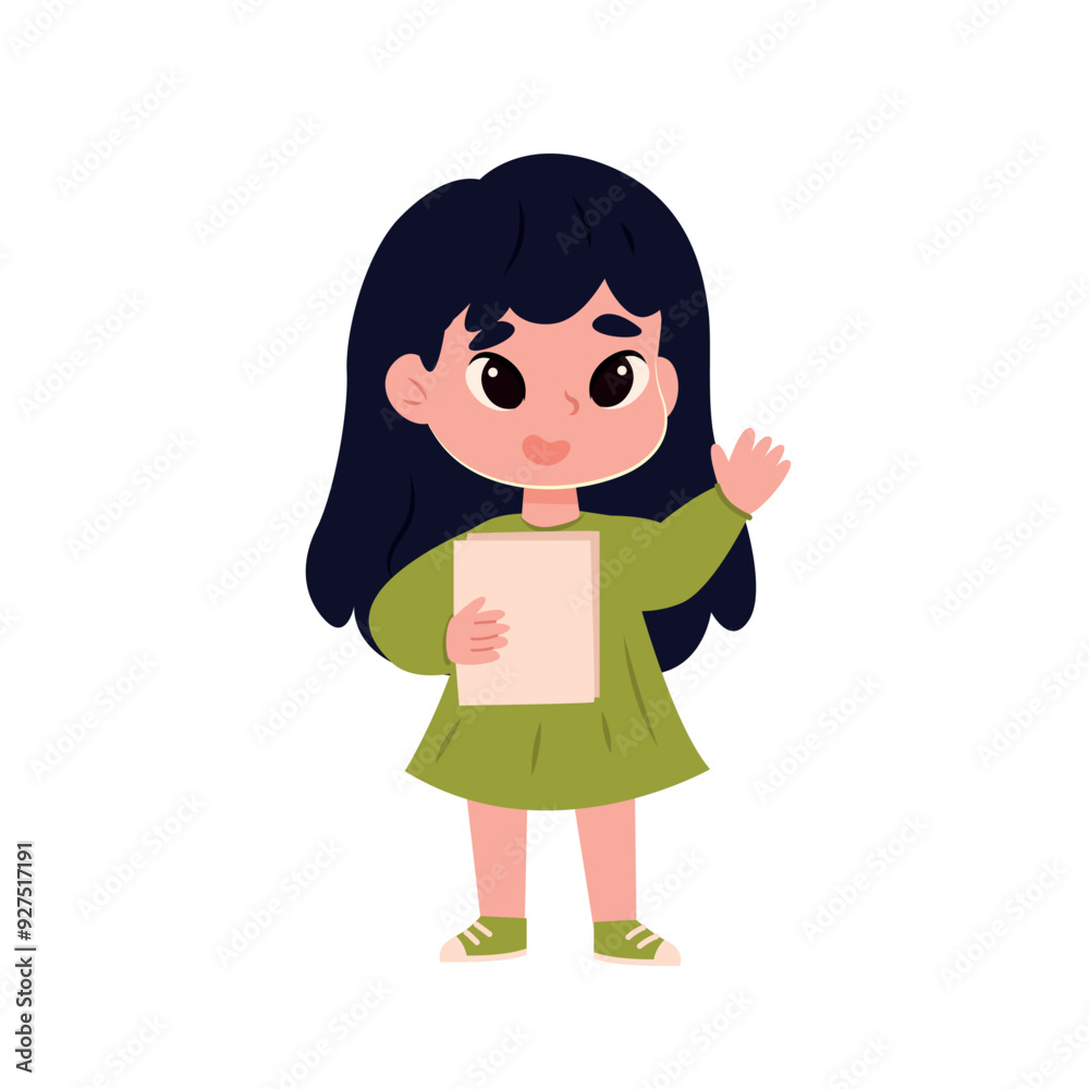 little cute girl vector illustration little cute girl vector illustration