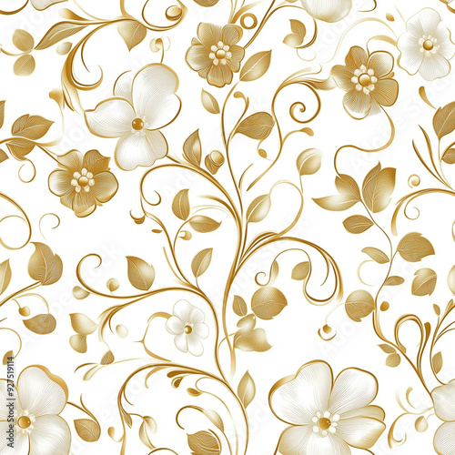 Seamless floral pattern endless repeating texture