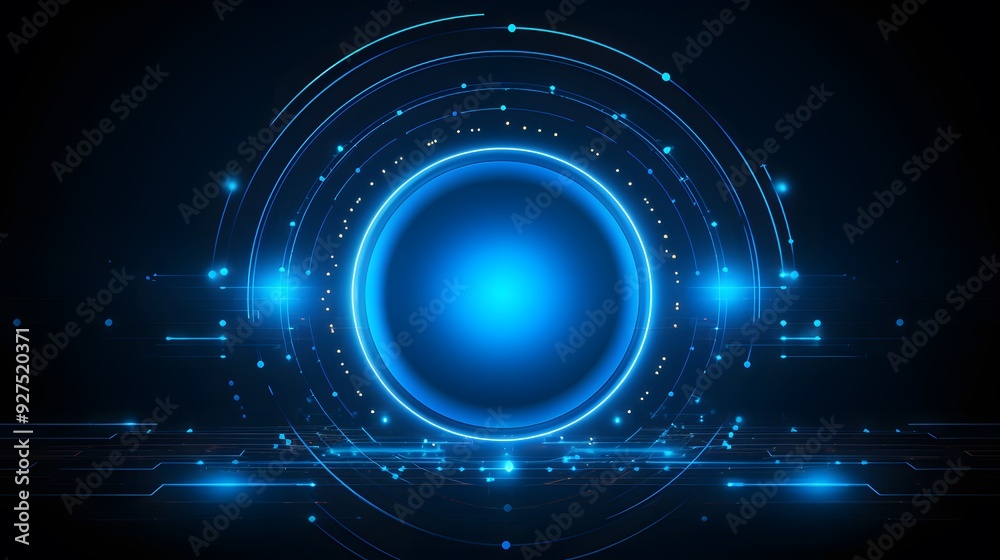 blue Abstract technology background circles digital hi-tech technology design background. concept innovation. vector illustration blue Abstract technology background circles digital hi-tech technology design background. concept innovation. vector illustration