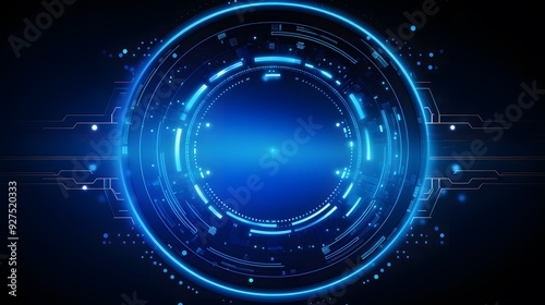 blue Abstract technology background circles digital hi-tech technology design background. concept innovation. vector illustration