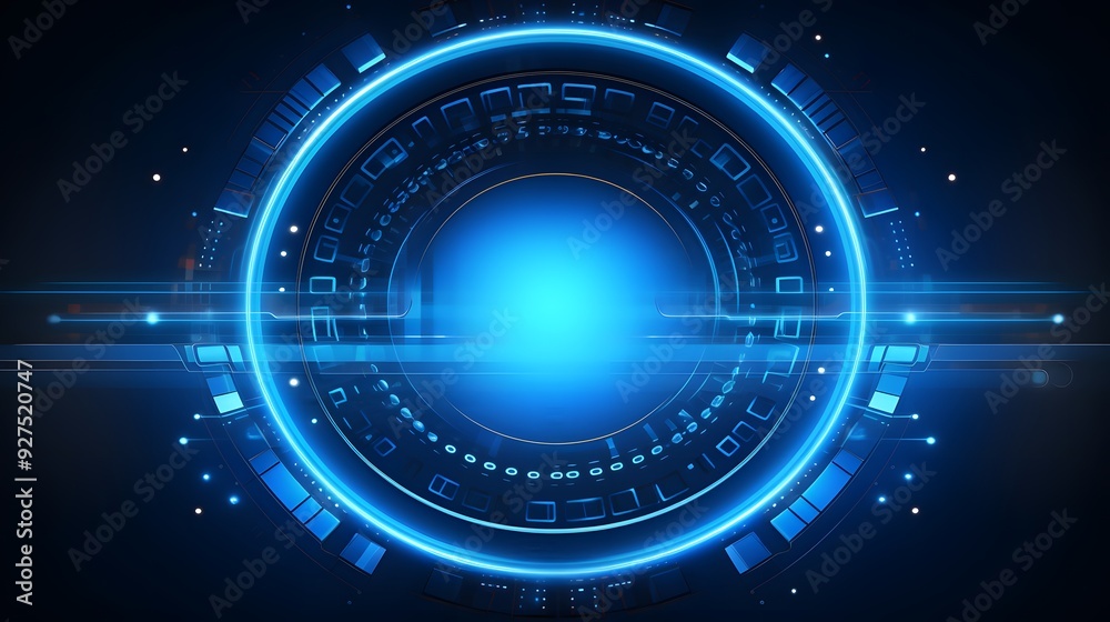 blue Abstract technology background circles digital hi-tech technology design background. concept innovation. vector illustration blue Abstract technology background circles digital hi-tech technology design background. concept innovation. vector illustration
