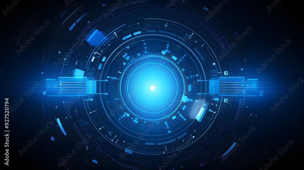 blue Abstract technology background circles digital hi-tech technology design background. concept innovation. vector illustration blue Abstract technology background circles digital hi-tech technology design background. concept innovation. vector illustration
