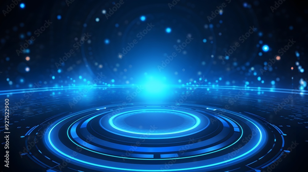 blue Abstract technology background circles digital hi-tech technology design background. concept innovation. vector illustration blue Abstract technology background circles digital hi-tech technology design background. concept innovation. vector illustration