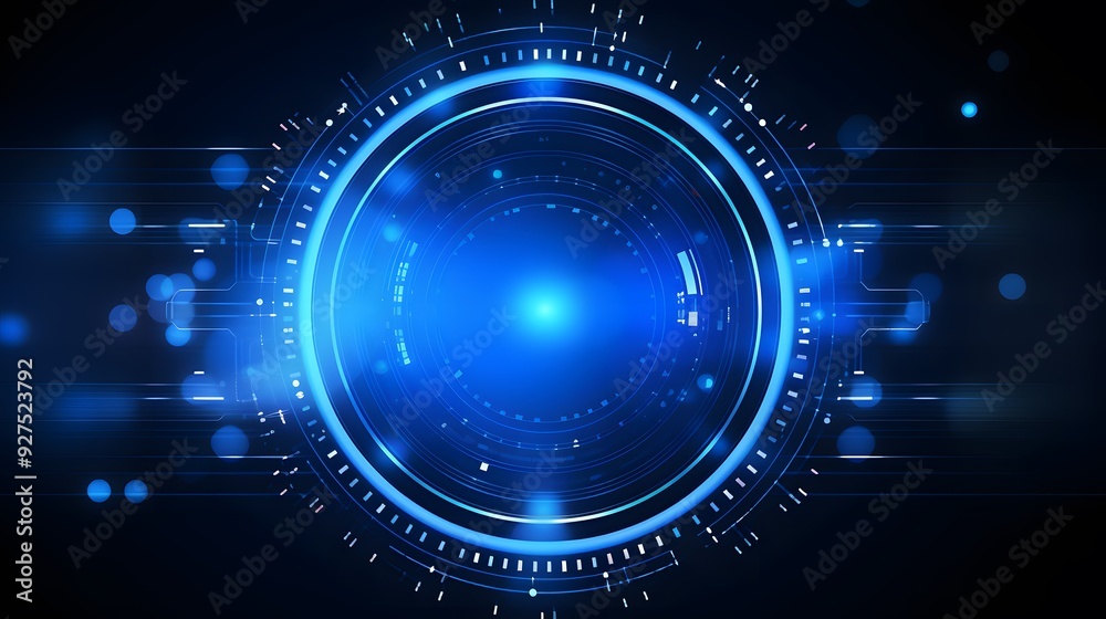 blue Abstract technology background circles digital hi-tech technology design background. concept innovation. vector illustration