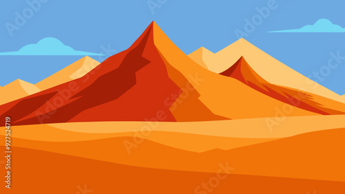 Landscape mountain dessert vector