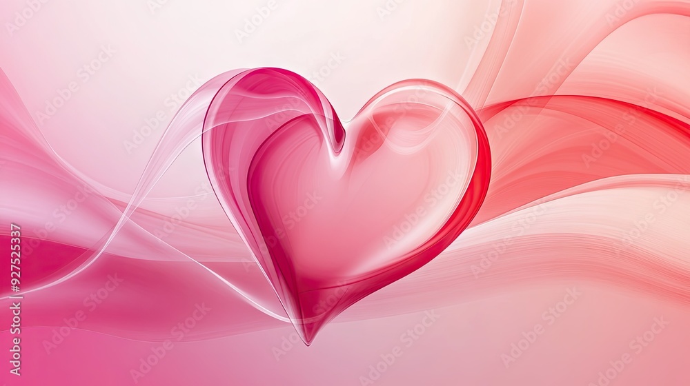 Elegant heart-shaped vector illustration with a smooth gradient in shades of red and pink. Ideal for Valentine's Day backgrounds, romantic posters, or digital designs.