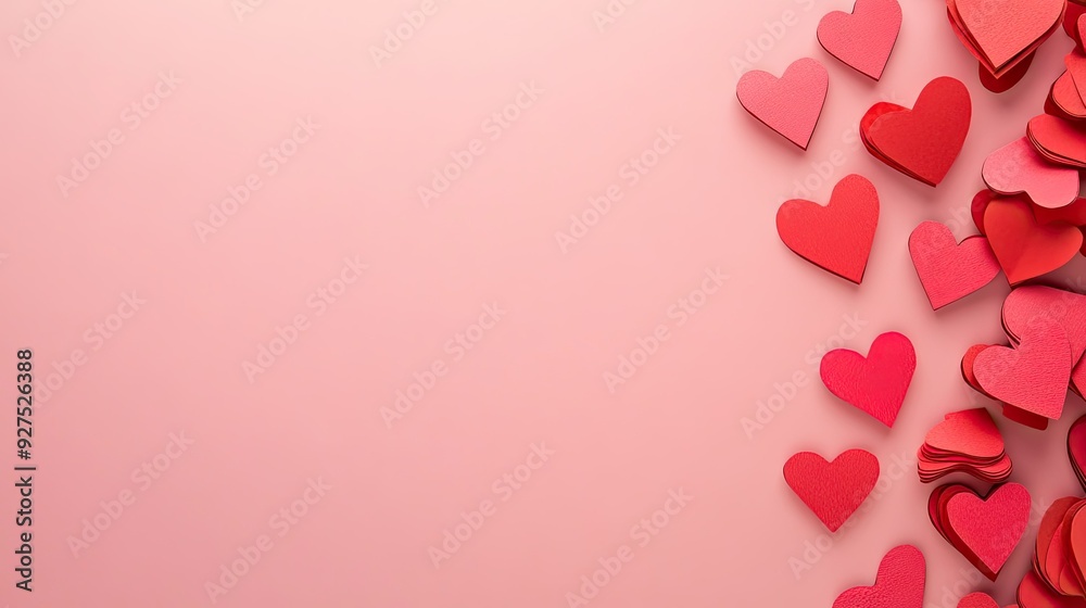 Festive red heart paper border frame on a soft pink background, perfect for Valentine's Day and Mother's Day. Features blank space for personalized text or graphics. Festive red heart paper border frame on a soft pink background, perfect for Valentine's Day and Mother's Day. Features blank space for personalized text or graphics.