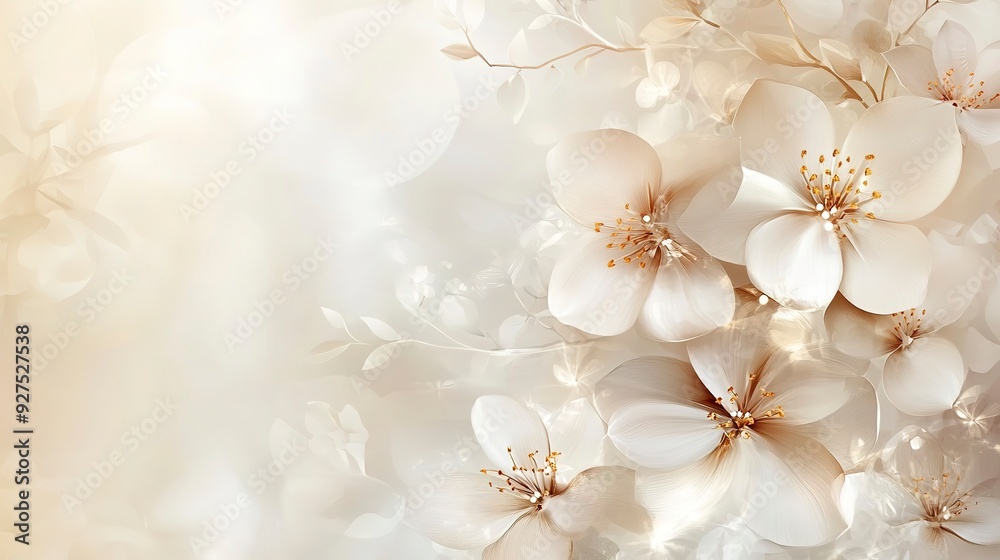 Illustration background with a floral pattern in a pale and gentle atmosphere Illustration background with a floral pattern in a pale and gentle atmosphere