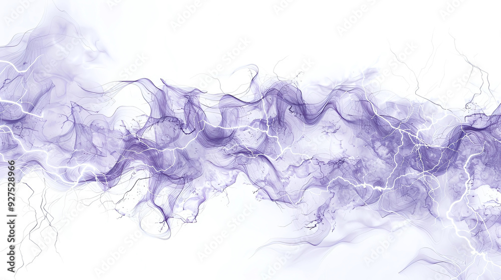 Abstract purple and white swirly background with lightning bolt designs. Generative Ai Abstract purple and white swirly background with lightning bolt designs. Generative Ai