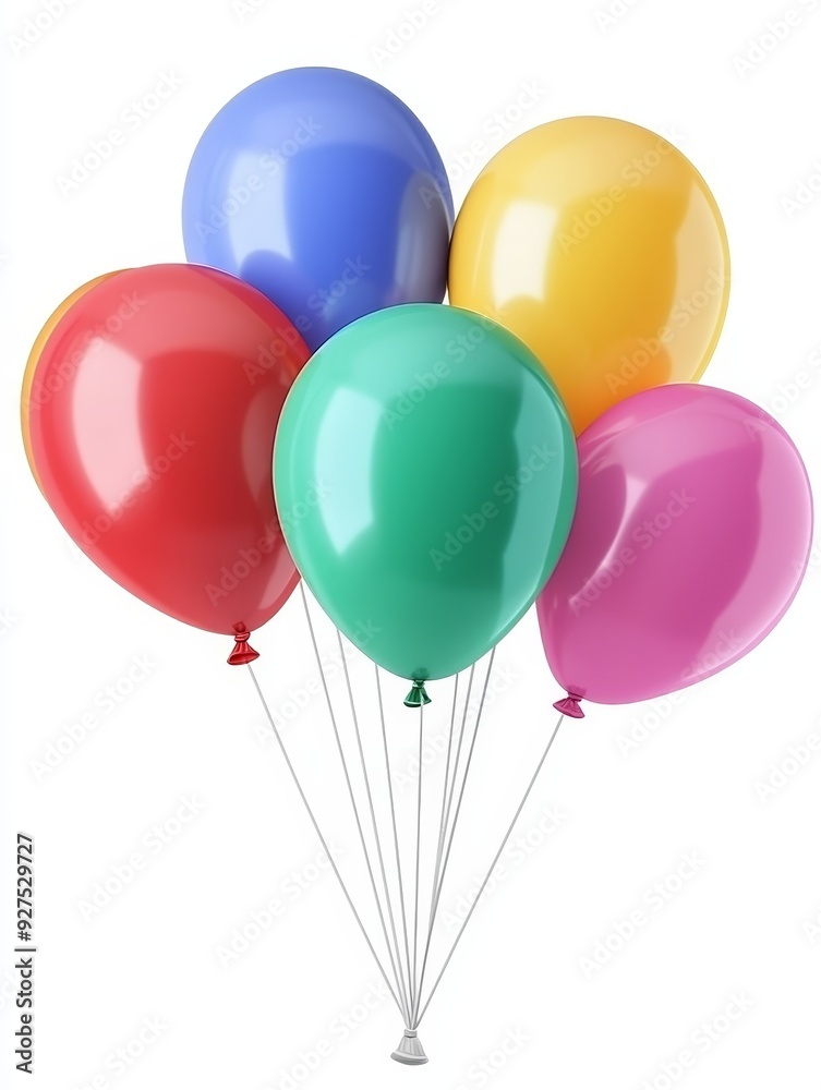 Colorful Balloons Bunch Tied Together Colorful Balloons Bunch Tied Together