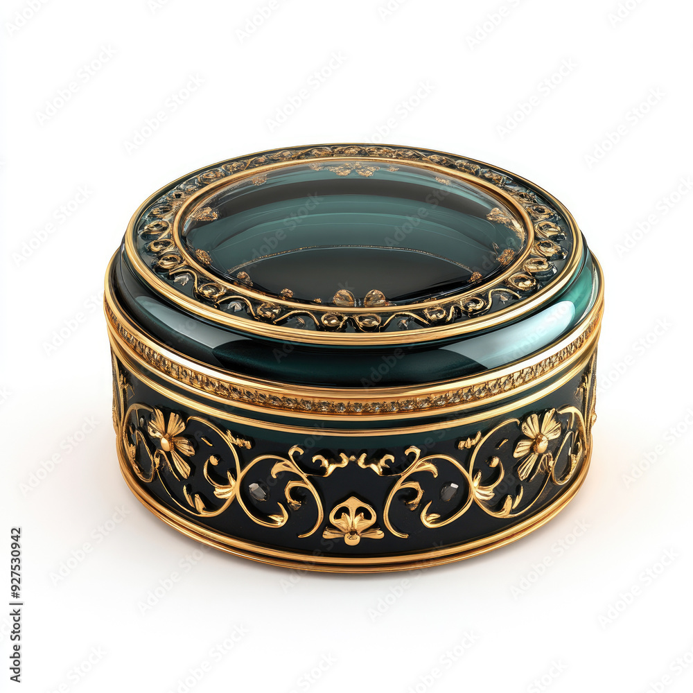 Close-up 3D box, isolated, on a white background. Romantic gift, convenient storage of women's little things. Close-up 3D box, isolated, on a white background. Romantic gift, convenient storage of women's little things.