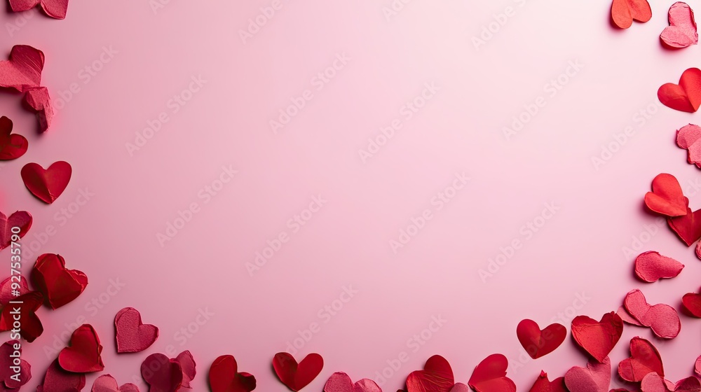 Romantic red heart paper border with a pink backdrop, designed for Mother's Day and Valentine's Day banners. Features blank space for adding personal messages or artwork. Romantic red heart paper border with a pink backdrop, designed for Mother's Day and Valentine's Day banners. Features blank space for adding personal messages or artwork.