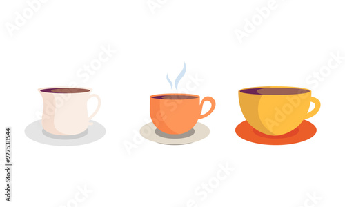 Coffee cup collection logo vector