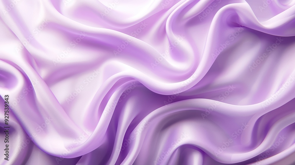 Fototapeta premium Elegant purple silk fabric texture in waves and folds background, soft and delicate material with a luxurious and smooth appearance.