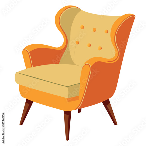 Accent Chair Vector Design Illustration