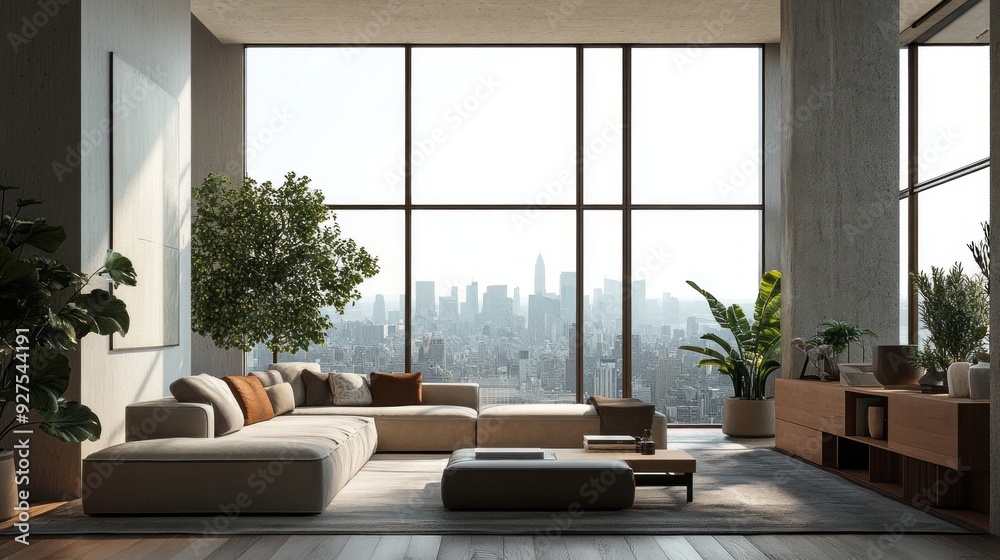 Modern Living Room Interior 3D Render - High-Quality Visualization Modern Living Room Interior 3D Render - High-Quality Visualization