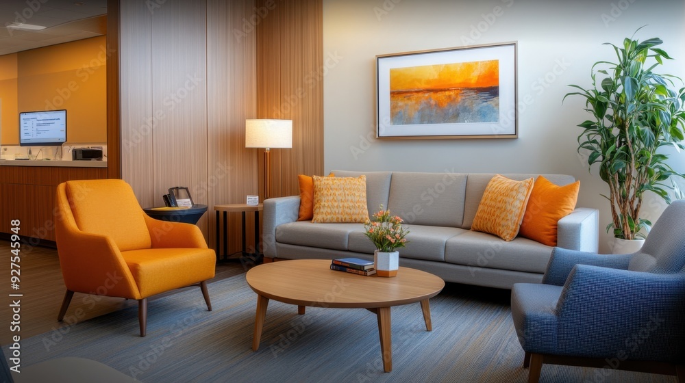 A quiet corner in the office designed for relaxation and stress relief. A quiet corner in the office designed for relaxation and stress relief.