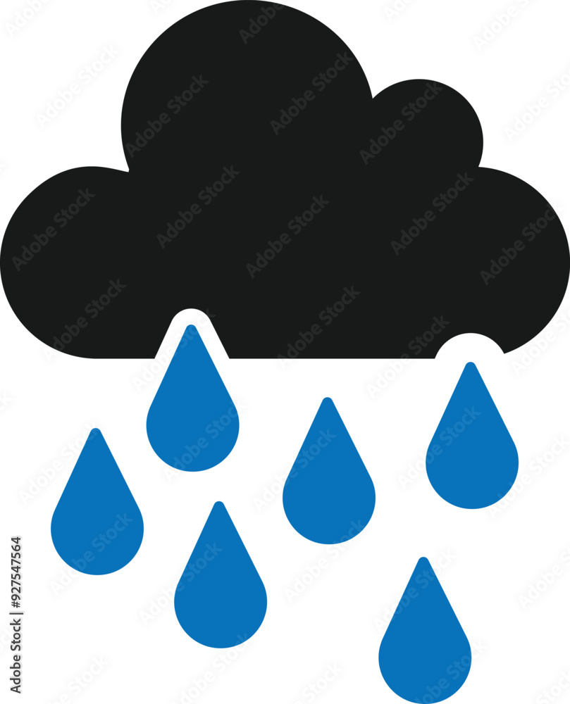 Rain icon. Cloudy Rain Icon In Trendy Design Vector Eps 10, Editable Stroke Rain icon. Cloudy Rain Icon In Trendy Design Vector Eps 10, Editable Stroke